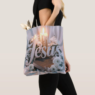 Word Jésus sacs fourre-tout chrétien