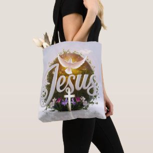 Word Jesus tote bags christian