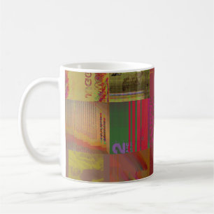 Word Juggler Glitch Art Data Corruption Abstract Coffee Mug