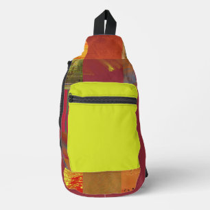 Word Juggler Glitch Art Data Corruption Abstract Sling Bag