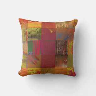 Word Juggler Glitch Art Data Corruption Abstract Throw Pillow