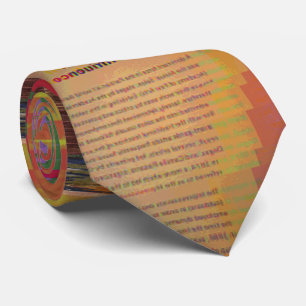 Word Juggler Glitch Art Data Corruption Abstract Tie