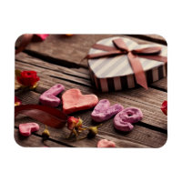 Word Love with Heart Shaped Valentine's Day Gift