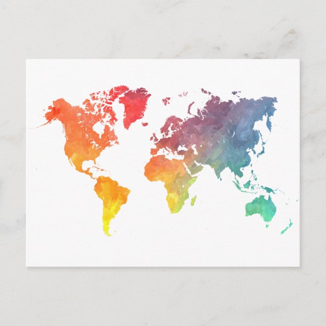 word map 5 postcard (Front)