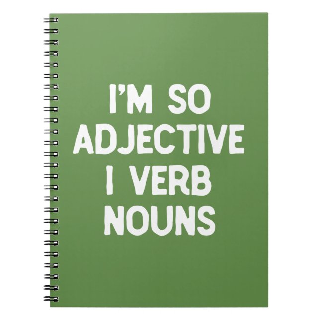 Word Nerd Funny English Language Humour Wordplay Notebook (Front)