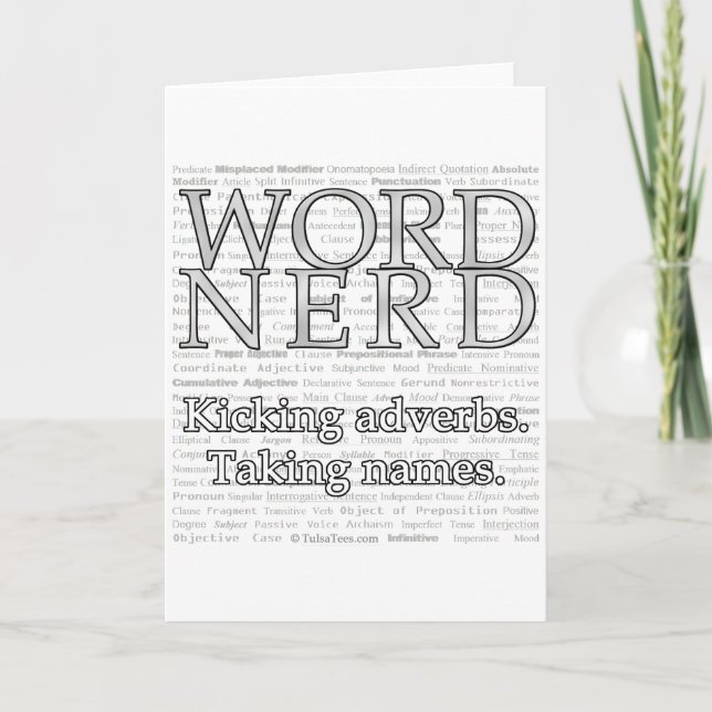 Word Nerd Greeting Card (Front)