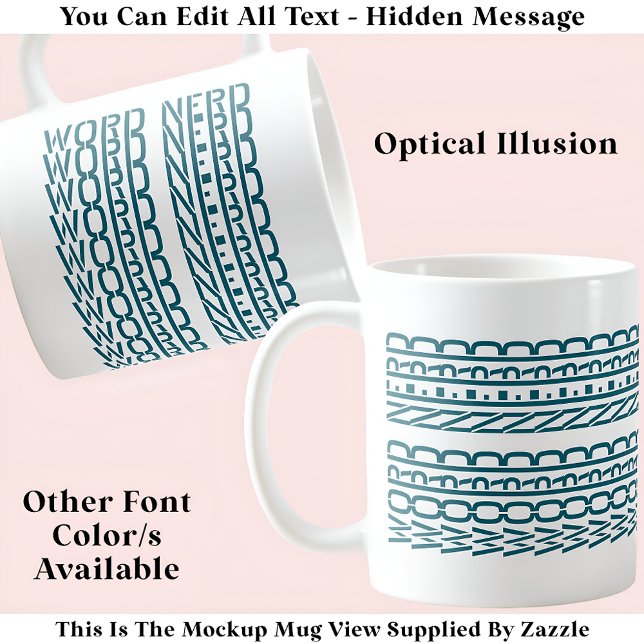 Word Nerd Hidden Message 126T Funny Birthday  Coffee Mug (Creator Uploaded)