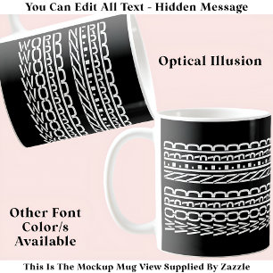 Word Nerd Hidden Message 126W Funny Birthday Coffee Mug