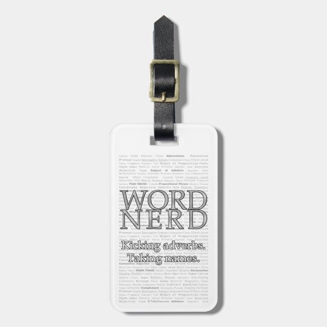 Word Nerd Luggage Tag (Front Vertical)