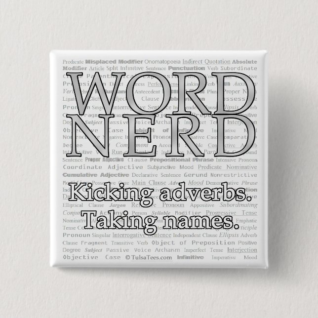 Word Nerd Pin (Front)