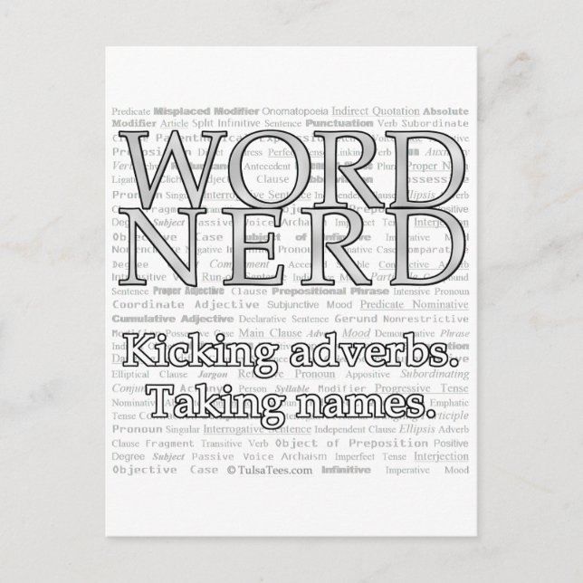 Word Nerd Postcard (Front)