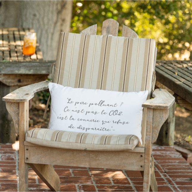 Word of Global Warming Lumbar Pillow (Chair)