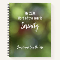 Word of the Year Serenity Soft Green Bokeh Lights