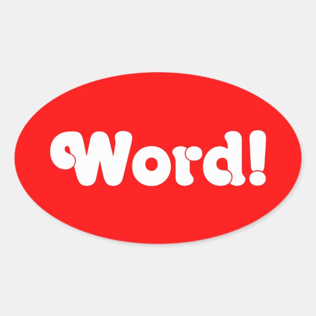 Word! Oval Sticker (Front)