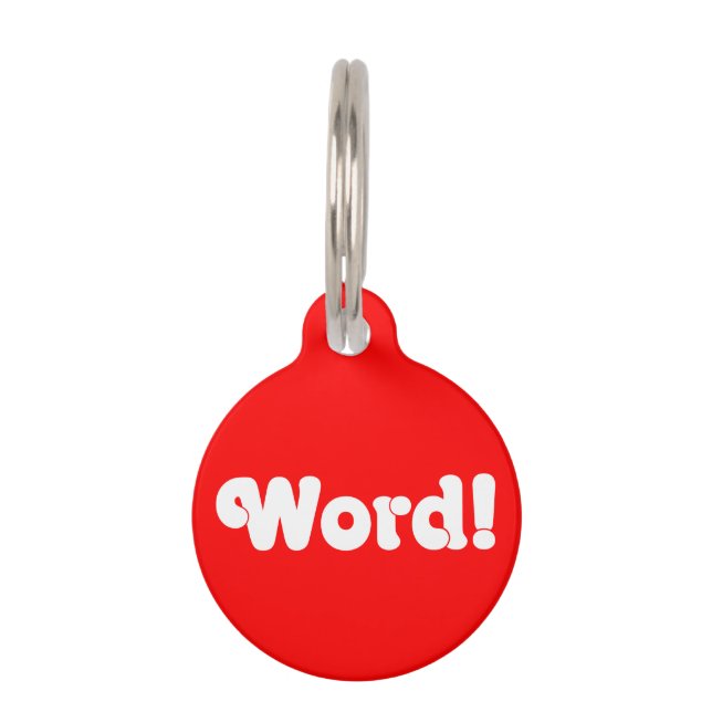 Word! Pet Tag (Front)