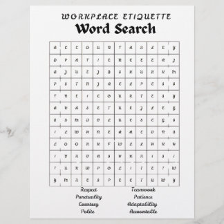 word puzzle/search. letterhead