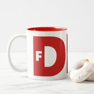 Word puzzle - solve to uncover a hidden message Two-Tone coffee mug