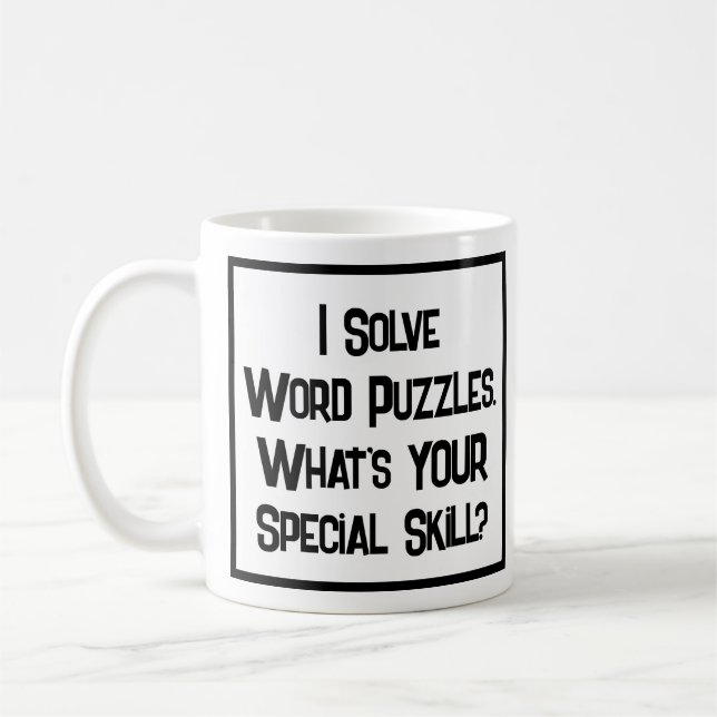 Word Puzzles Compétence Spéciale. Café Mug (Gauche)