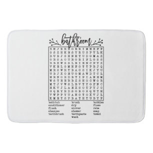Word Search Bath Mat