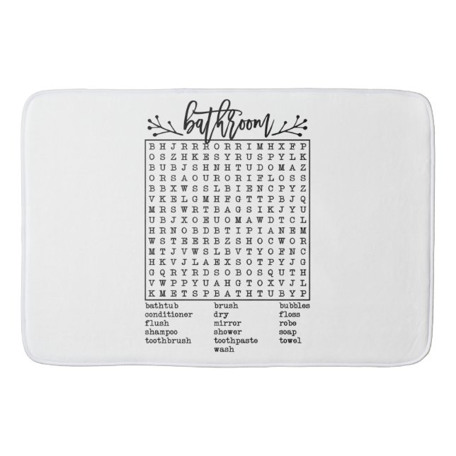 Word Search Bath Mat (Front)