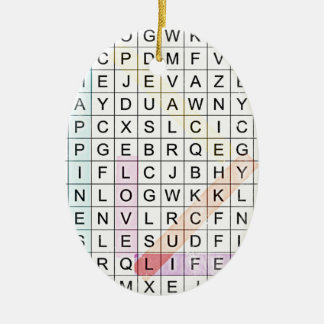 Word Search Ceramic Ornament
