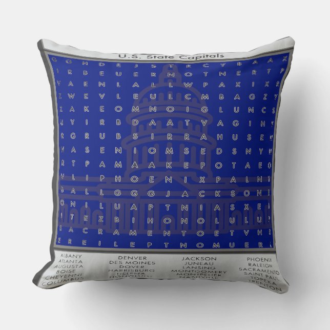Word Search Puzzles  Throw Pillow (Front)