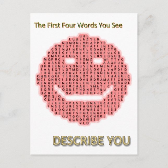 WORD SMILE POSTCARD+gifts Postcard (Front)