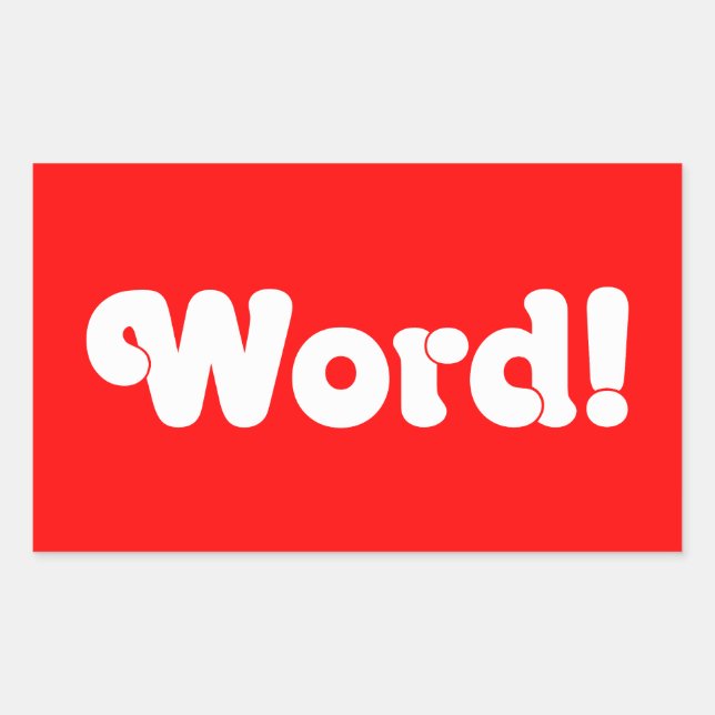 Word! Sticker (Front)