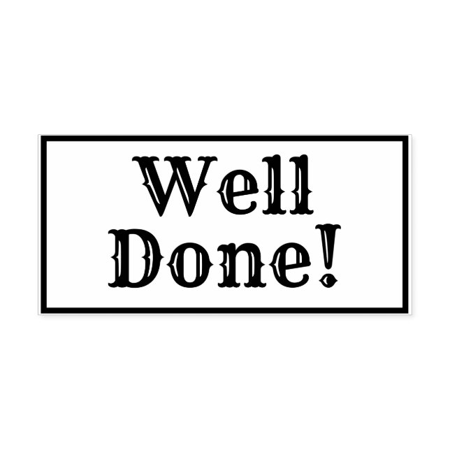 Wording Says Well Done. Teacher Marking Homework Rubber Stamp (Imprint)