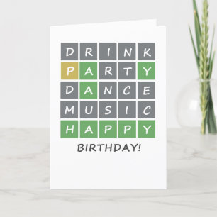 Wordle Birthday Card