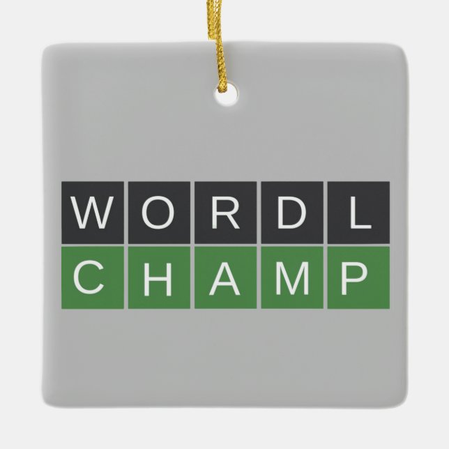 Wordle champ ornament  (Front)