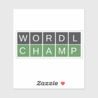 Wordle champ sticker 