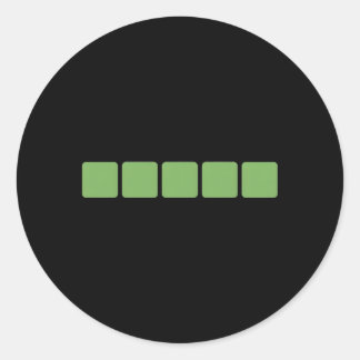 Wordle Classic Round Sticker