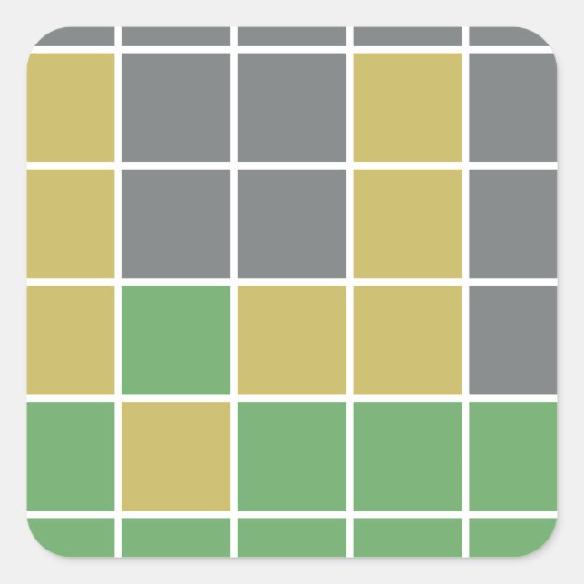 Wordle Game Board Stickers (Front)