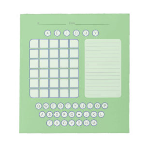 Wordle Scratch Pad Notepad - Green
