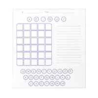 Wordle Scratch Pad Notepad - White