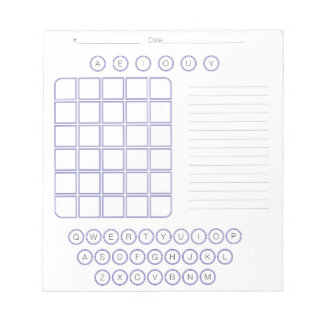 Wordle Scratch Pad Notepad - White