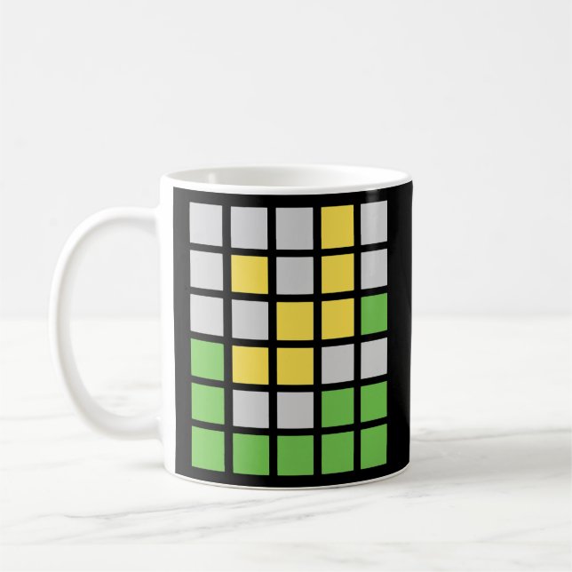 Wordle Word Game Gift  Coffee Mug (Left)