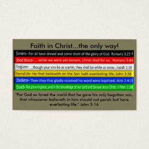 Wordless Book Gospel Card