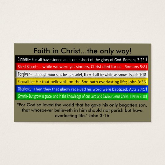 Wordless Book Gospel Card  Zazzle.ca