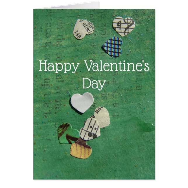 Words and Hearts Abstract Collage, Valentine's Day (Front)