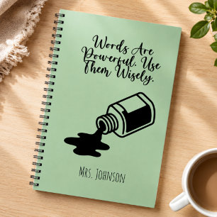 Words Are Powerful Use Them Wisely Literacy Quote Notebook