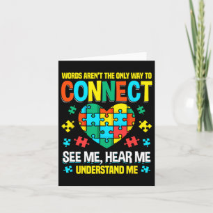 Words Aren’t The Only Way To Connect Autism Awaren Card