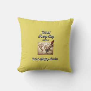 Words Bridging Borders. World Poetry Day Throw Pillow
