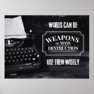 Words Can Be WMDs - Tactical Typing Poster