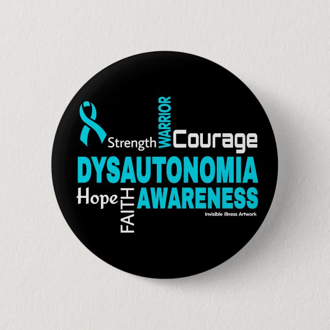 Words...Dysautonomia 2 Inch Round Button (Front)