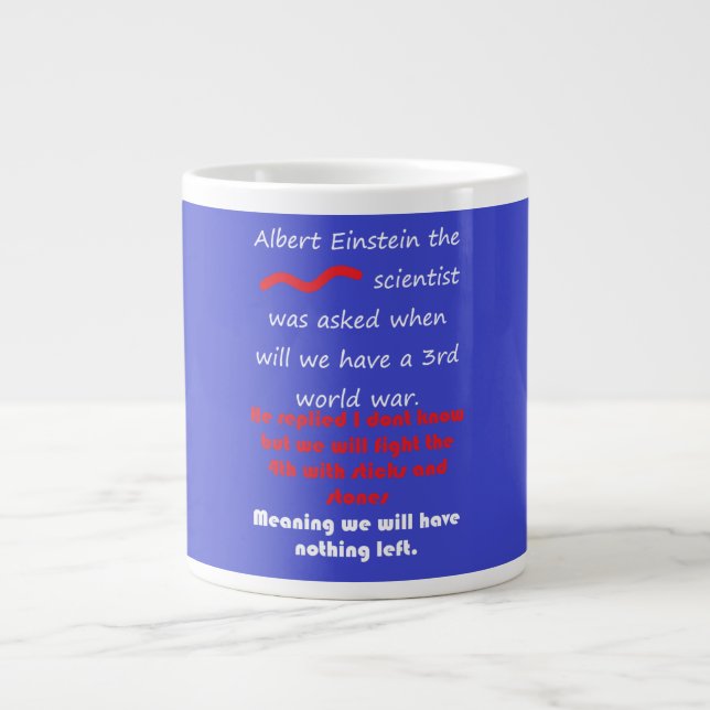 WORDS EDUCATION MATHS SCIENCE IDEAS LARGE COFFEE MUG (Front)