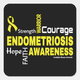 Words...Endometriosis Square Sticker
