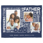 Words For #1 Dad Father's Day Photo Collage Navy