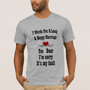 Words For a Long and Happy Marriage T-Shirt